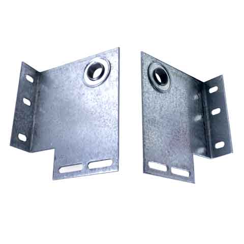 Bearing Plate, Galv, End, 11 ga, 5-in, with B100 Brg., Wood Jamb