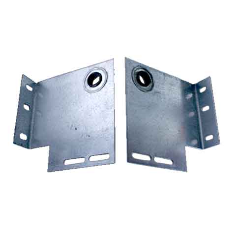 Bearing Plate, Galv, End, 11 ga, 6-in, with B100 Brg., Wood Jamb