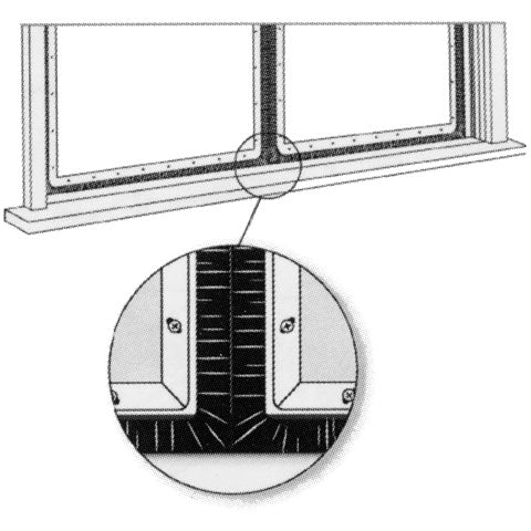 Brushseal Kit, Astrasweep, Nylon, 3/4-in Straight Holder, 9/16-in Brush, 7-ft x 8-ft Door