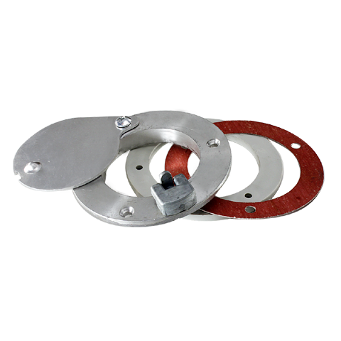 4" Latching Aluminum Exhaust Port- 1/4" Door Thickness