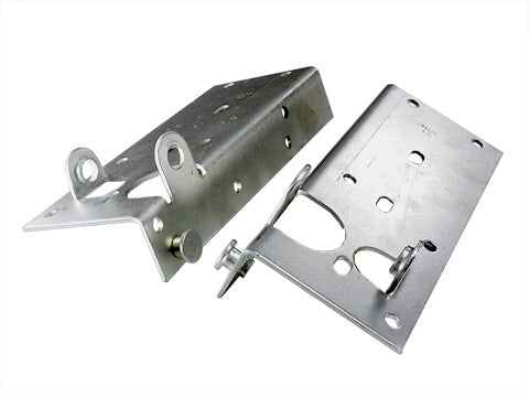 Galvanized Bottom Bracket, 1-3/8" - 2" Door, 2" Track