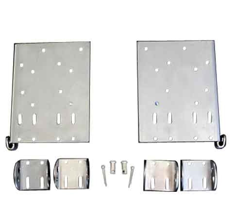Galvanized Bottom Bracket, 2" Door, Standard Lift, Double End Stile