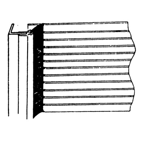 Brushseal, Jamb, Rolling Steel, Clip-On, 7'10''