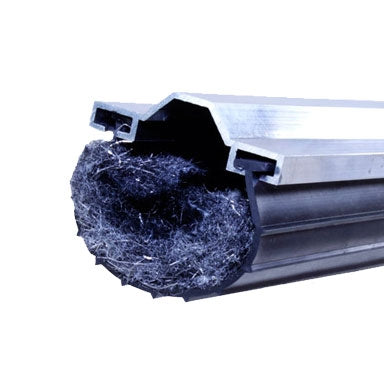 Weatherseal, Bottom, PVC, Rodent Block, Black, per ft