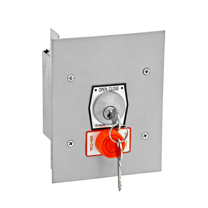 (1KFSX) Keyswitch w/Stop, Exterior, Flush Mt., NEMA 4, Tamperproof