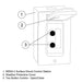 Diagram of a NEMA 4 surface mount two button control station with cover.