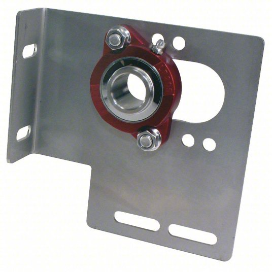End Bearing Plate, 3-3/8"- 5" w/ Greaseable Bearing, SS