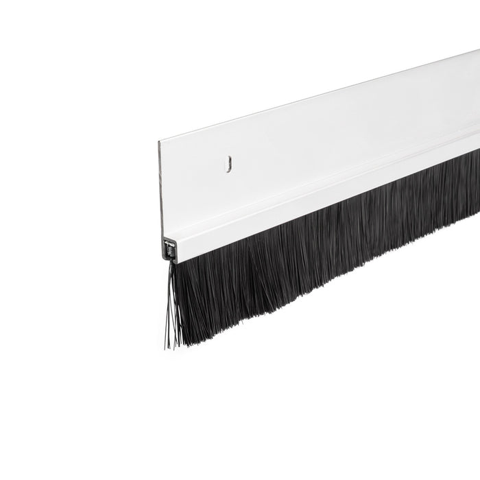 Straight 2 inch aluminum holder with 1-1/2 inch nylon brush seal