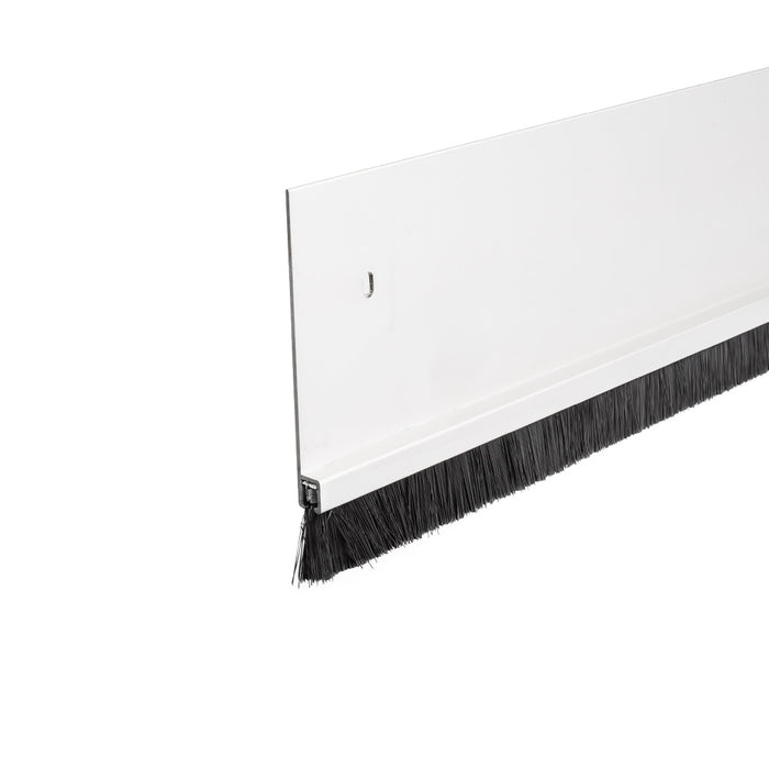 Straight 3-3/8 inch aluminum holder with 1 inch nylon brush seal