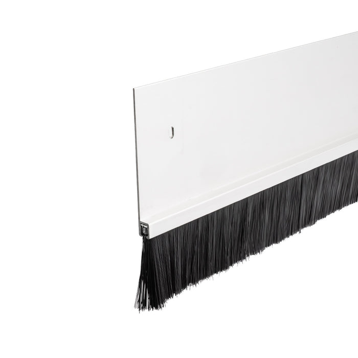 Straight 3-3/8 inch aluminum holder with 2 inch nylon brush seal