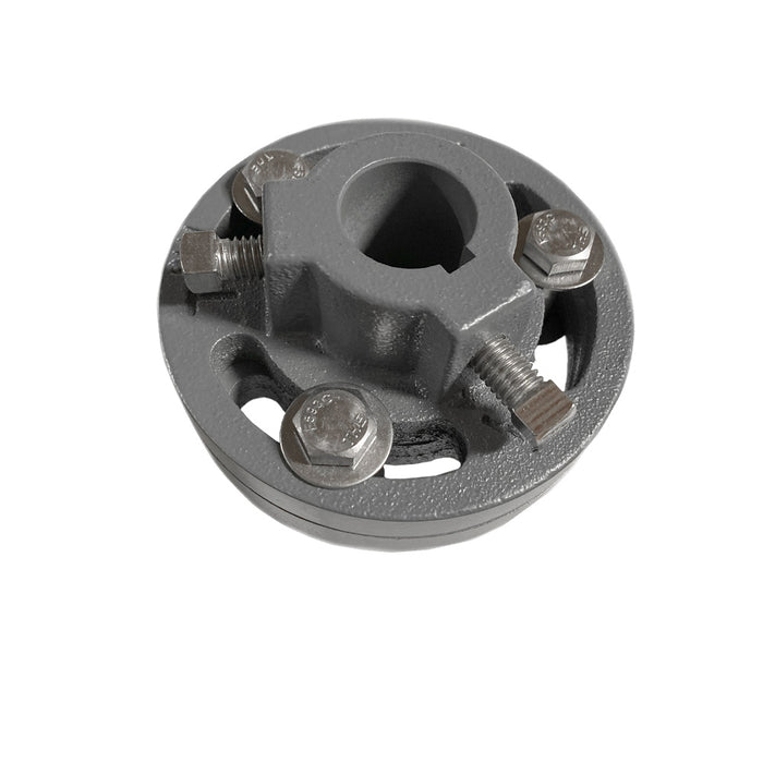 1-inch bore torsion shaft coupler with rust inhibitor powder coating