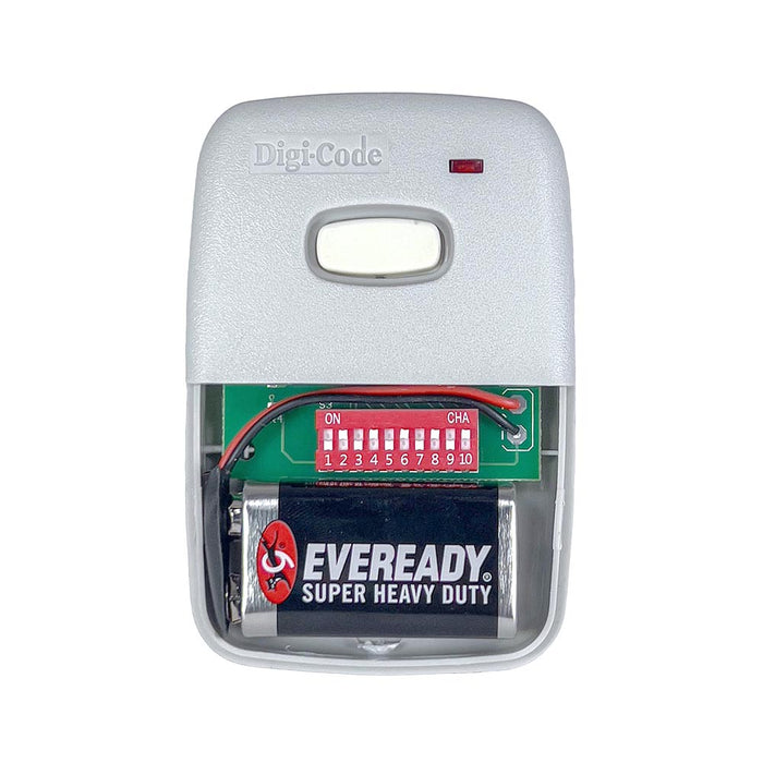 Digi-Code one button radio remote control for garage door openers