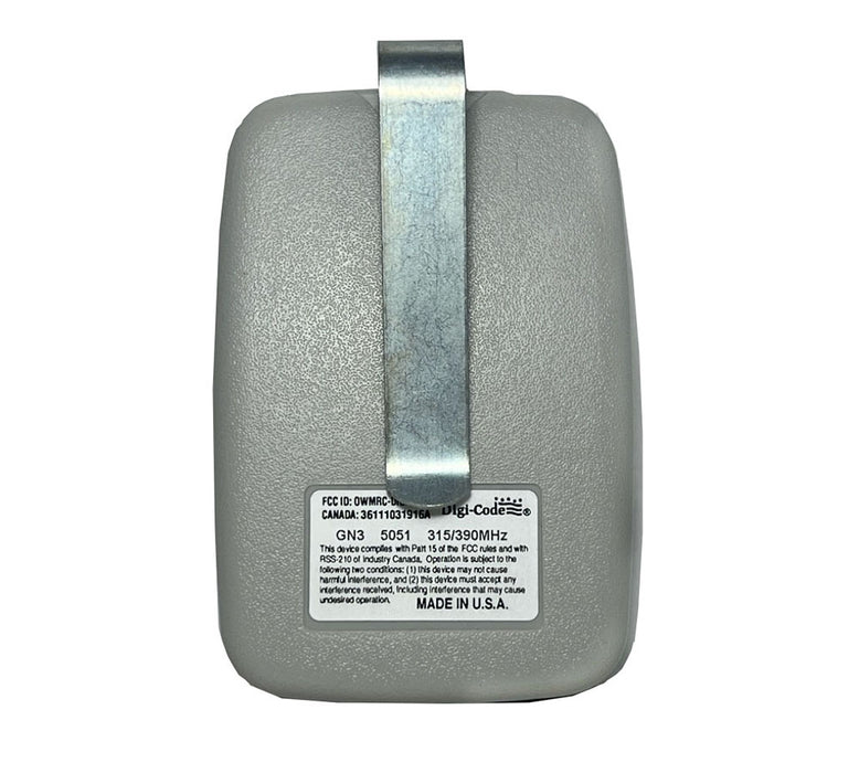 (DC-GN3) DIGI-CODE 3 BUTTON GENIE® UNIVERSAL VISOR REMOTE – 315/390 MHz