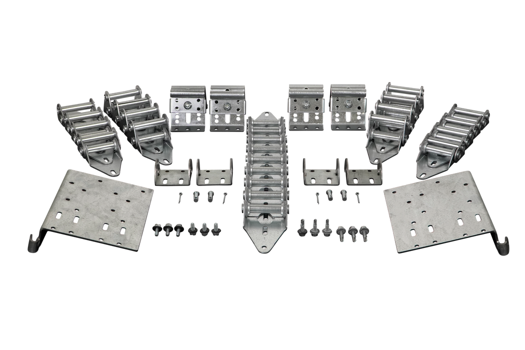 Face Hardware Kit - Galvanized - 2 Inch Track | Double End Stile