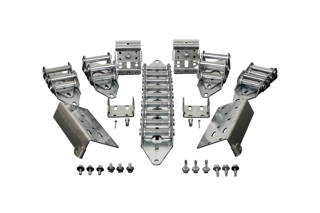 Face Hardware Kit - Galvanized - 2 Inch Track | Single End Stile
