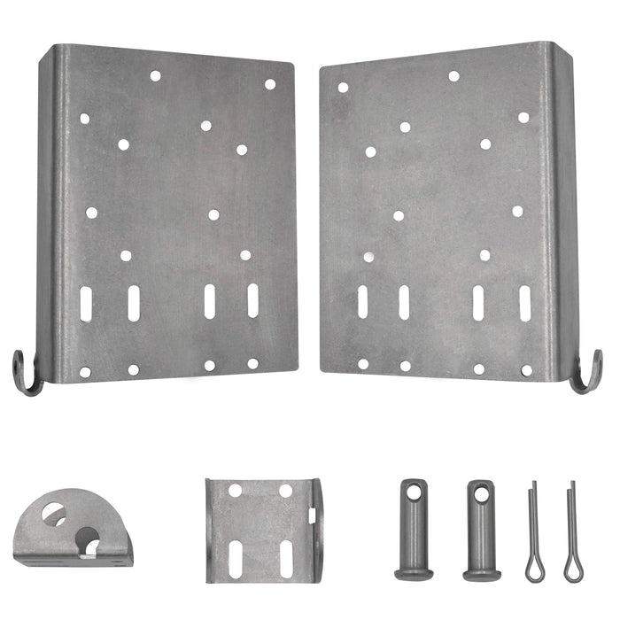 (HBS138UD) Stainless Steel Bottom Bracket Assembly - 1-3/8-in Door Double End Stile