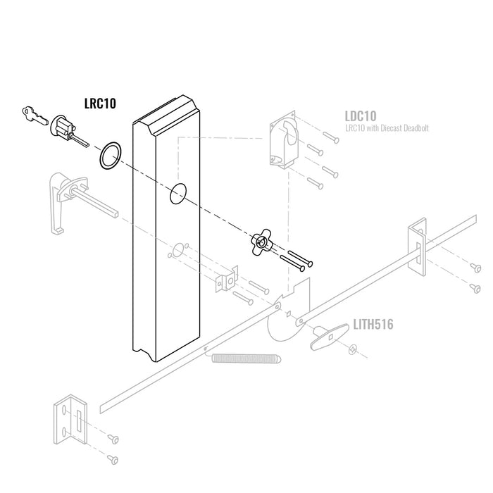 Lock, Rim Cylinder (LRC10)