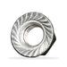 Stainless Steel 1/4"-20 Flanged Serrated Hex Nut