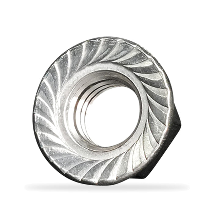 Stainless Steel 5/16"-18 Flanged Serrated Hex Nut