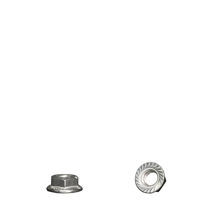 Stainless Steel 5/16"-18 Flanged Serrated Hex Nut