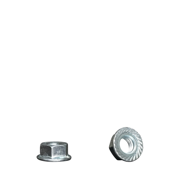 Zinc-Plated 3/8"-16 Flanged Serrated Hex Nut