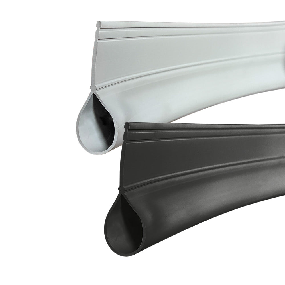 Gray and black RB21 bottom seal for garage doors