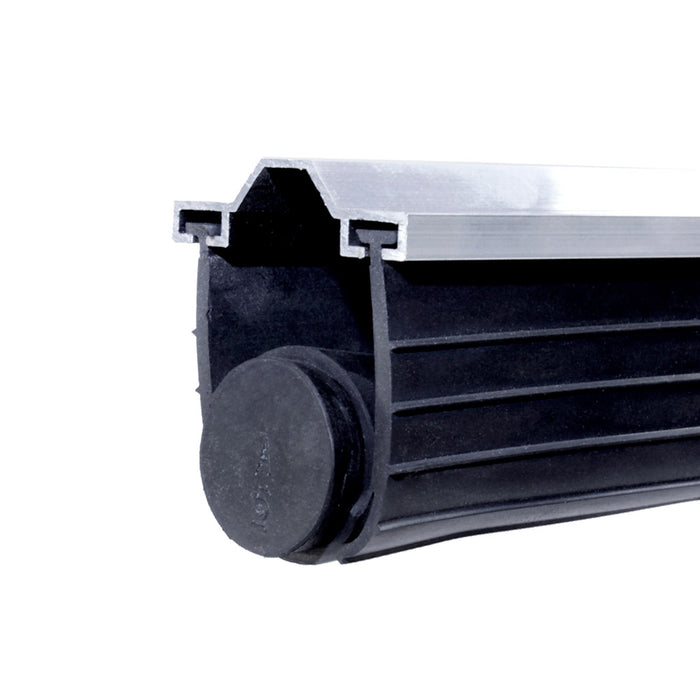 Black WBUR-10 Ultra Rubber Bottom Seal for overhead doors