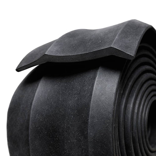 Black dense rubber bottom seal for wood garage doors