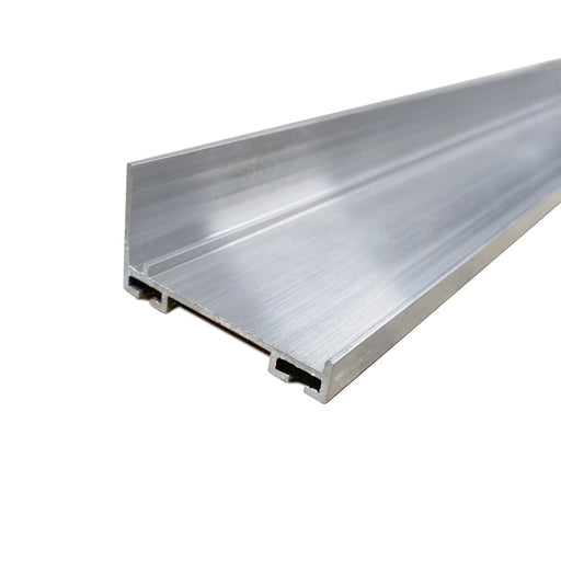 L-shaped extruded aluminum retainer for garage door bottom seals