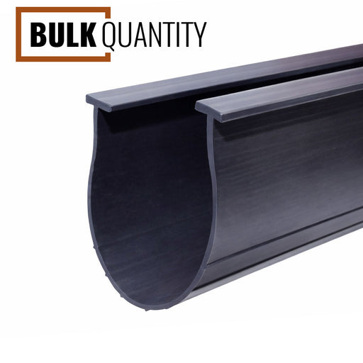 Bulk quantity black PVC WRR-400 bottom weatherseal for universal T design garage doors