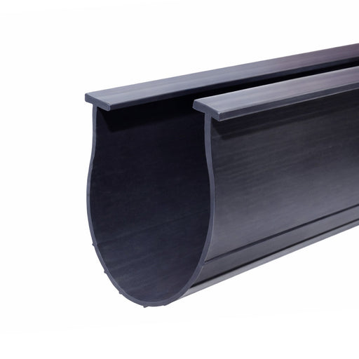 Durable black PVC WRR-400 bottom weatherseal for garage doors with universal T design