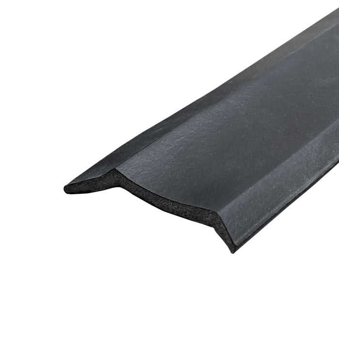 Black soft foam bottom weatherseal for wood garage doors