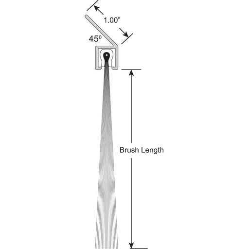 45 degree brush seal