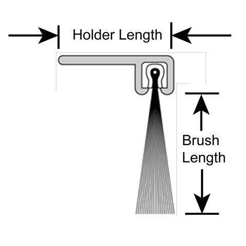 Dock Levelor Brushseal 1/2-in 90 Degree Holder, 3/8-in Brush