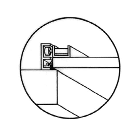 Brushseal, Polyp., 1-1/4-in x 45 Degree Holder, 2-in Brush