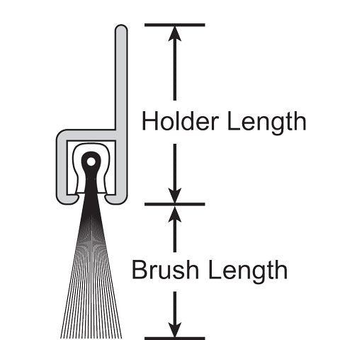 Brushseal Kit, Astrasweep, Corner Seal, Nylon, 3/4-in Straight Holder, 3" Legs