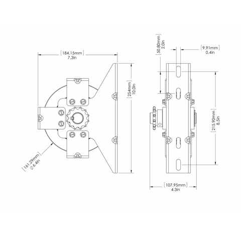 Chain Hoist, Heavy-Duty Wall Mount, 3 to 1 Ratio, Chain Sprocket Drive, 1-in Bore