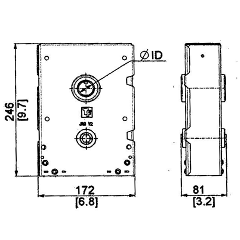 CH3501J114- Chain Hoist, Jackshaft, 4.5 to 1 Ratio, Internal Gear Drive, 1-1/4" Bore, JRG