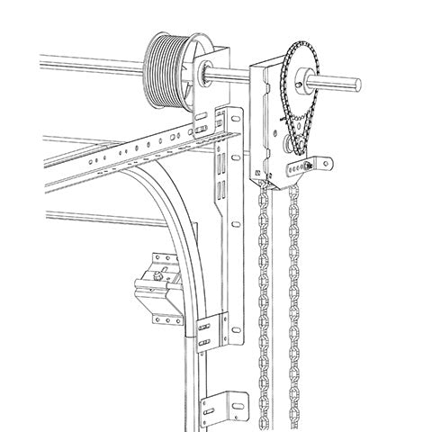 Chain Hoist, Shaft Mount, 4 to 1 Ratio, Chain Sprocket Drive, 1-1/4" Bore, JR ST