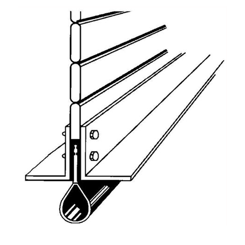 Weatherseal, Bottom, Rolling Steel, 1-1/2-in x 1-1/2-in, per box (2-75-ft rolls)