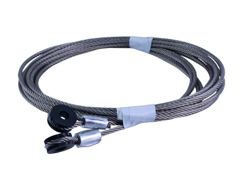 Cable Assembly, 125" 7x19 SS 1/4" Nylon