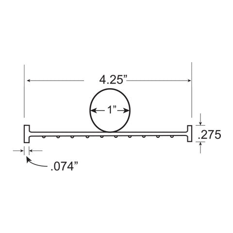 Bottom Seal, Ultra, Rubber Per Ft