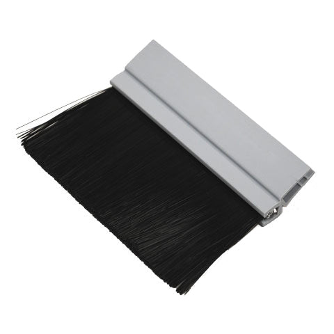 Rolling steel jamb brush seal with vinyl clip-on retainer