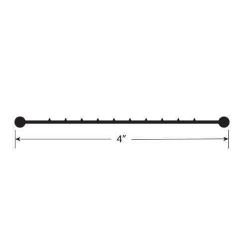 Weatherseal, Bottom, Vinyl, Bulb, Bead Type, 4-in., per ft