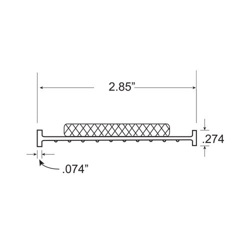 Weatherseal, Bottom, PVC, Rodent Block, Black, per ft