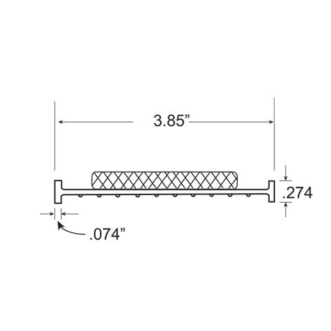 Weatherseal, Bottom, PVC, Rodent Block, Black, per ft