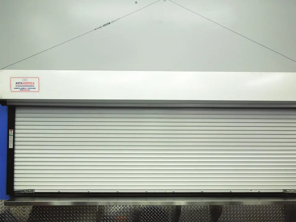 ASTA 550 Series fire-rated counter shutter above a service counter