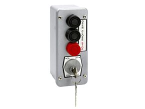 3 Button NEMA 4 Control Station w/Lockout