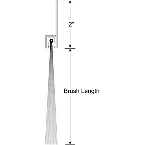 Brushseal, Nylon, 2-in Straight Holder, 3-in Brush